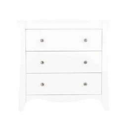 CuddleCo Clara 3 Piece Nursery Set With Mattress – White -Baby Supplies kllpi