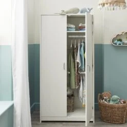 Babymore Caro 4-1 Cot Bed 3 Piece Nursery Set – White Wash -Baby Supplies kyo7