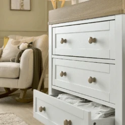 Mamas & Papas Wedmore 3 Piece Nursery Room Set – White/Natural -Baby Supplies ljkoyu