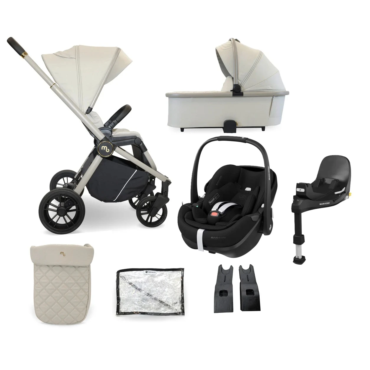 My Babiie Travel System With Pebble 360 Pro2 Car Seat – Ivory 3 My Babiie Travel System With Pebble 360 Pro2 Car Seat – Ivory