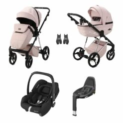Mee-Go Milano Evo 3in1 Cabriofix + Base Travel System – Pretty In Pink (Special Edition)