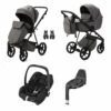 Mee-Go Milano Evo 3in1 Cabriofix + Base Travel System – Slate Grey