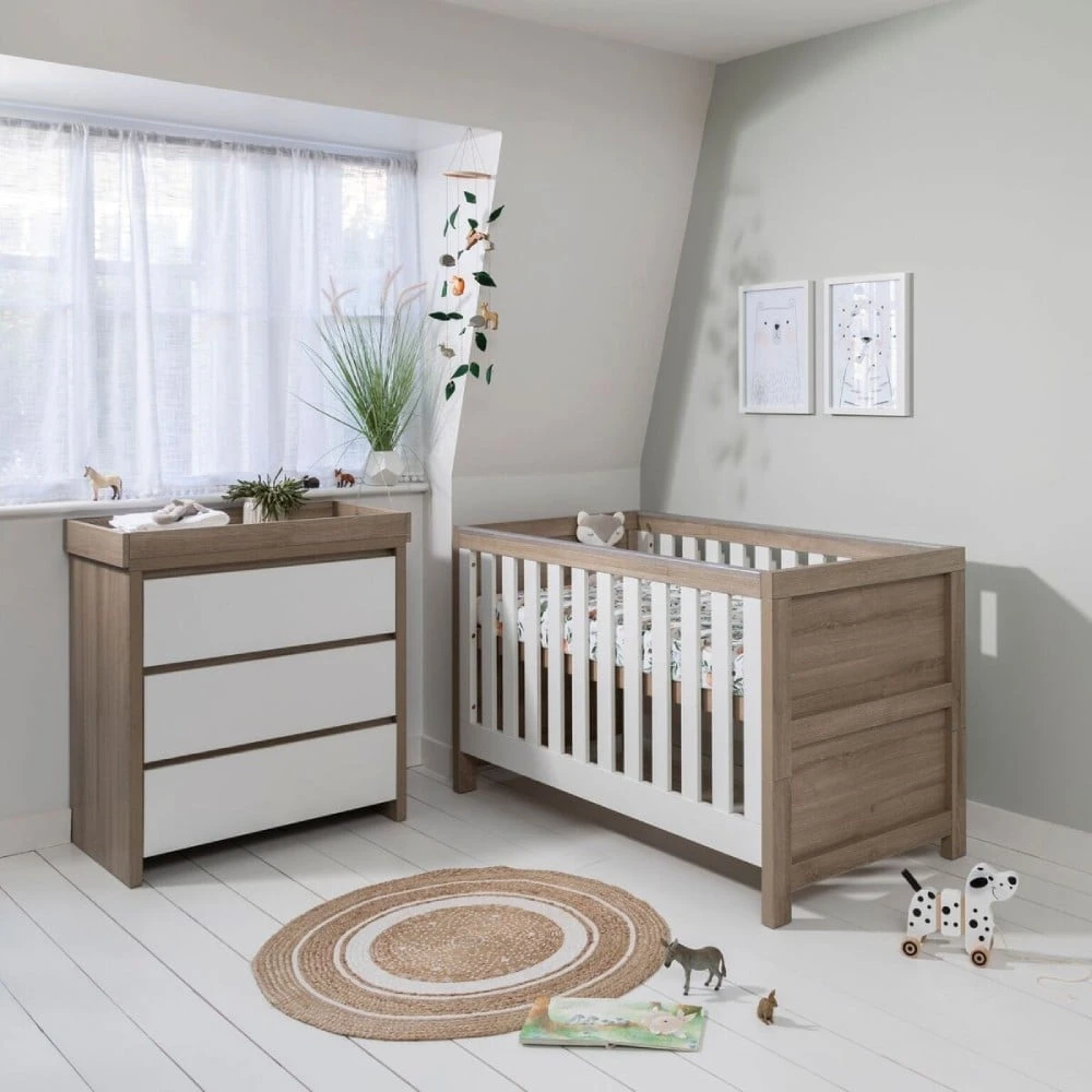 Tutti Bambini Modena 2 Piece Nursery Room Set – White And Oak 3 Tutti Bambini Modena 2 Piece Nursery Room Set – White And Oak