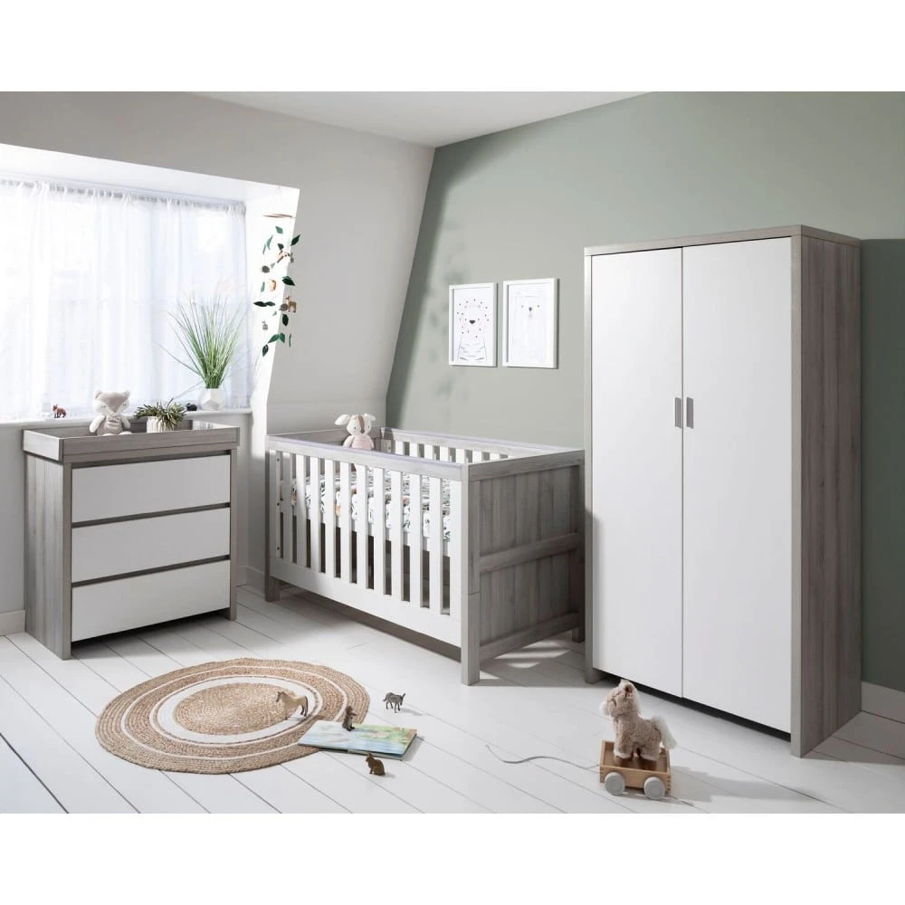 Tutti Bambini Modena 3 Piece Room Set – Grey Ash/White 3 Tutti Bambini Modena 3 Piece Room Set – Grey Ash/White