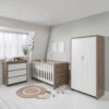 Modena 3 Piece Room Set/White Oak + Luxury Nursery Starter Package -Baby Supplies modena 3 piece oak white
