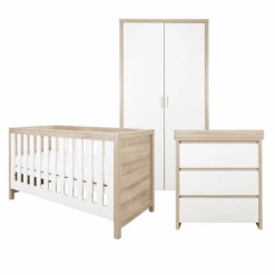 Tutti Bambini Modena Nursery Room Set Builder – White Oak -Baby Supplies modena 3 piece room set