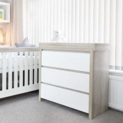 Tutti Bambini Modena Changing Unit – White Oak -Baby Supplies modena changer 1
