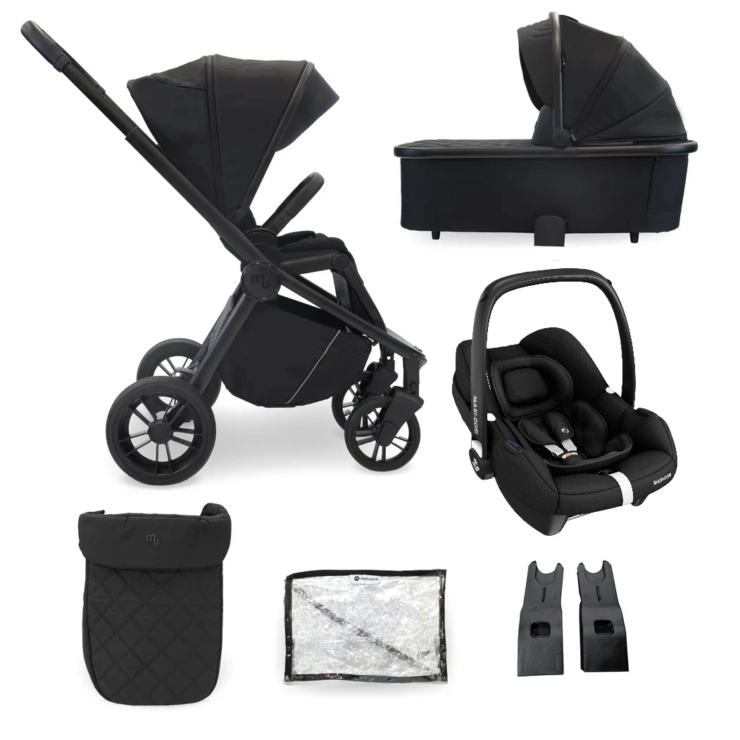 My Babiie Travel System With Cabriofix Car Seat – Black 3 My Babiie Travel System With Cabriofix Car Seat – Black