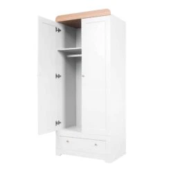 Tutti Bambini Napoli 6 Piece Nursery Room Set/Shelves/Mattress – White/Oak -Baby Supplies napoli wardrobe white oak scaled 1