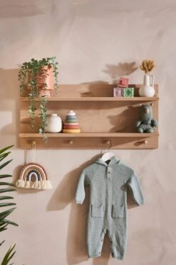 Obaby Astrid 5 Piece Nursery Room Set/Shelf/Mattress – Satin/Oak -Baby Supplies obaby astrid nursery shelf scaled 1