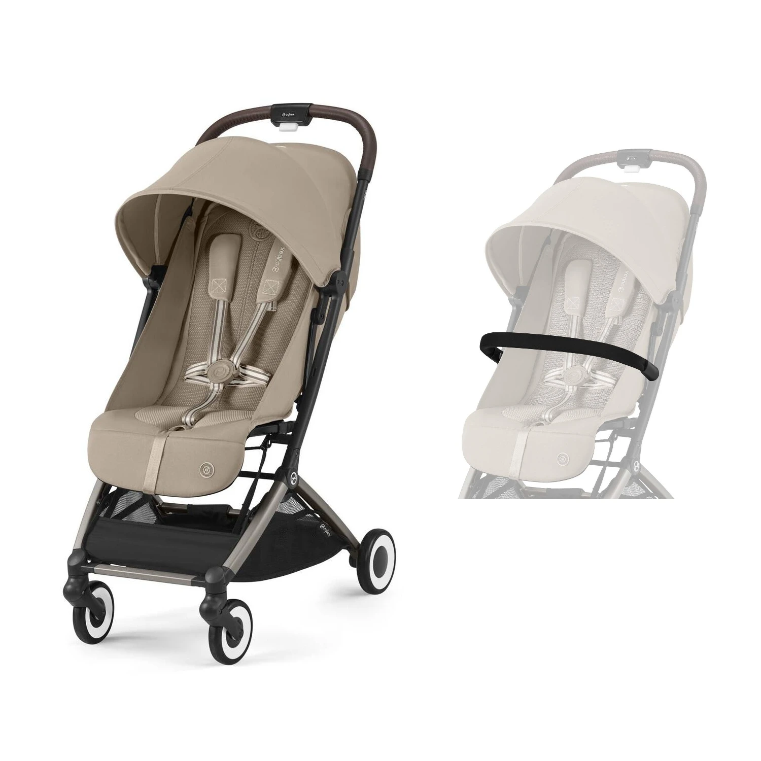Cybex Orfeo Pushchair Almond Beige With Bumper Bar 3 Cybex Orfeo Pushchair Almond Beige With Bumper Bar