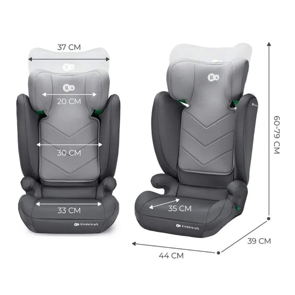 Kinderkraft Car Seat I-SPARK I-Size 100-150cm GREY 5 Kinderkraft Car Seat I-SPARK I-Size 100-150cm GREY - Image 3
