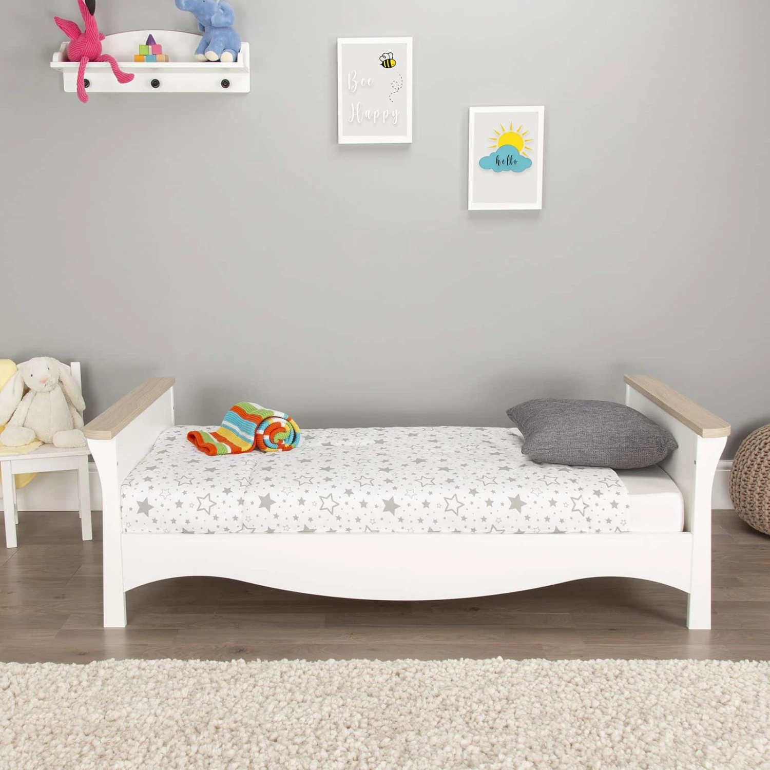 CuddleCo Clara White/Ash Cot Bed 4 CuddleCo Clara White/Ash Cot Bed - Image 2
