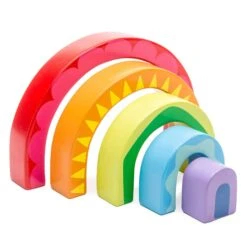 Le Toy Van Rainbow Tunnel Stacker -Baby Supplies rainbow tunnel