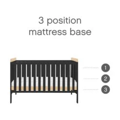 Tutti Bambini Rio 2 Piece Nursery Room Set – Slate Grey/Oak -Baby Supplies rio cot bed slate grey scaled 1