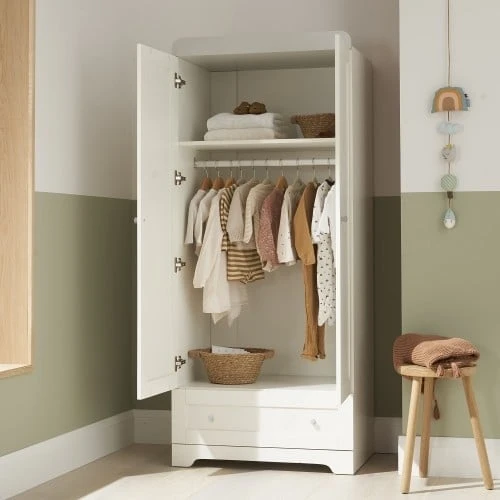 Tutti Bambini Rio 6 Piece Nursery Room Set With Shelves/Mattress – White/Dove Grey 11 Tutti Bambini Rio 6 Piece Nursery Room Set With Shelves/Mattress – White/Dove Grey - Image 9