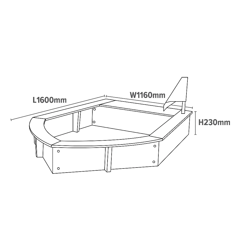 Liberty House Toys Kids Boat Sandpit With Seating And Cover 7 Liberty House Toys Kids Boat Sandpit With Seating And Cover - Image 5