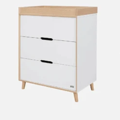 Tutti Bambini Fika 2 Piece Room Set – White/Light Oak -Baby Supplies sde4tte