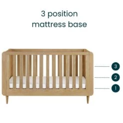 Tutti Bambini Japandi Cot Bed – Light Oak 22 Tutti Bambini Japandi Cot Bed – Light Oak -Baby Supplies sdfrgt 6 2