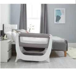 Shnuggle® Shnuggle Air Bedside Crib – Dove Grey -Baby Supplies shnuggle bedside crib 4 1