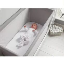 Shnuggle® Shnuggle Air Bedside Crib Bundle – Dove Grey -Baby Supplies shnuggle bedside crib conversion kit 3 1