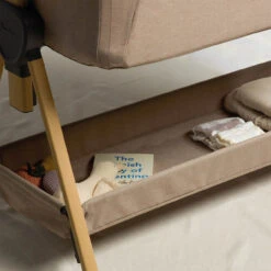 Silver Cross Lunar Bedside Crib – Oatmeal -Baby Supplies silver cross lunar bedside crib oatmeal 5