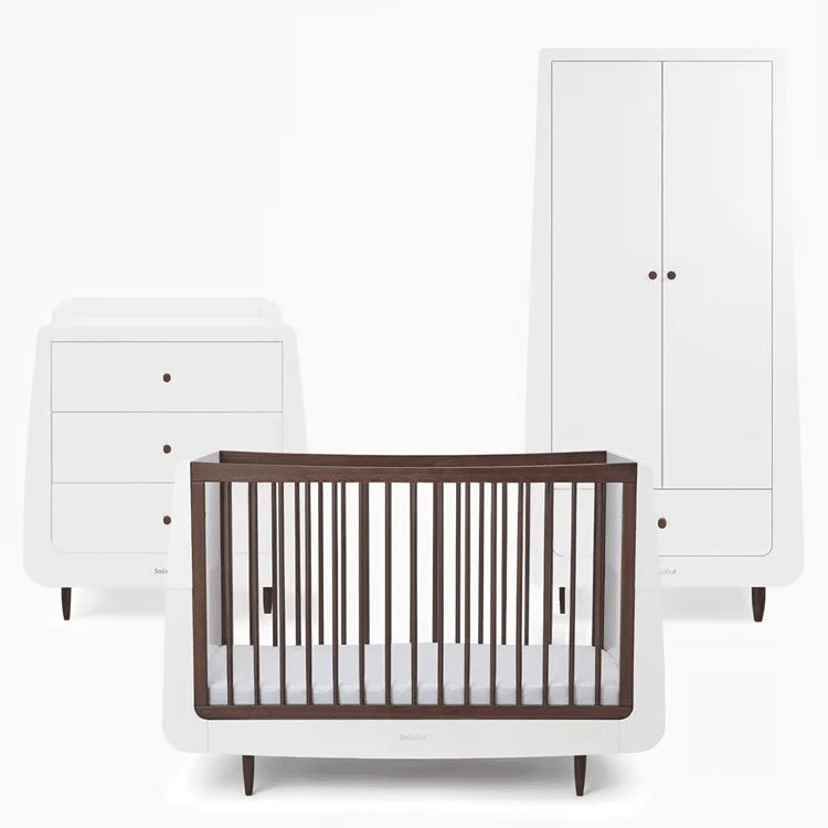 SnuzKot Skandi 5 Piece Nursery Room Set Bundle – White With Ebony 3 SnuzKot Skandi 5 Piece Nursery Room Set Bundle – White With Ebony