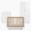 SnuzKot Skandi 3 Piece Nursery Room Set Bundle – White With Oak -Baby Supplies snuzkot skandi 3 piece natural edit oak