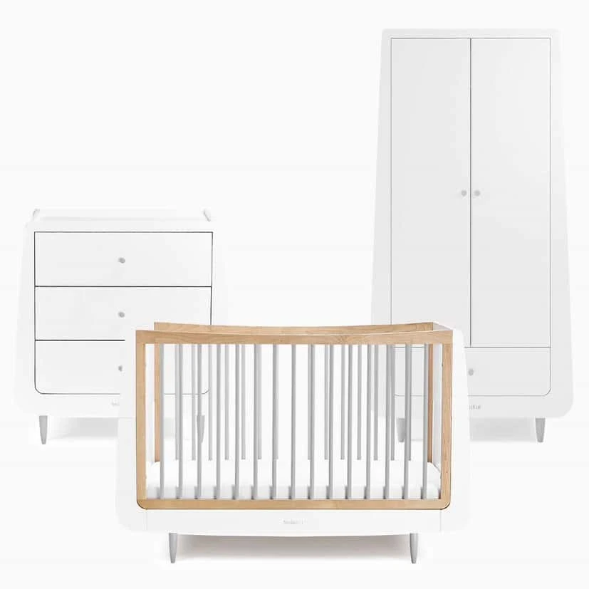 SnuzKot Skandi 5 Piece Nursery Room Set Bundle – White With Grey 5 SnuzKot Skandi 5 Piece Nursery Room Set Bundle – White With Grey - Image 3