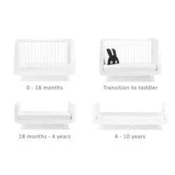 SnuzKot Skandi 5 Piece Nursery Room Set Bundle – White -Baby Supplies snuzkot skandi white 3 piece 4
