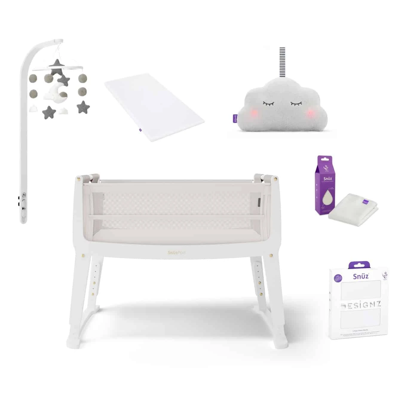 SnuzPod Studio Bedside Crib Bundle – Paris White 3 SnuzPod Studio Bedside Crib Bundle – Paris White