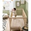 Mamas & Papas Solo Cot Bed And Dualtech Pocket Sprung Mattress – Natural