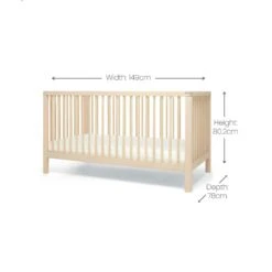 Mamas & Papas Solo Cot Bed And Dualtech Pocket Sprung Mattress – Natural 12 Mamas & Papas Solo Cot Bed And Dualtech Pocket Sprung Mattress – Natural -Baby Supplies solo cot bed natural 4