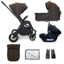 My Babiie 3-in-1 Travel System With I-Size Car Seat – Chocolate
