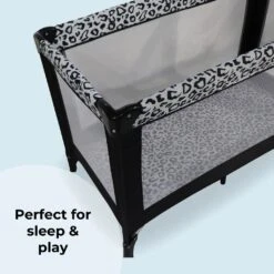 My Babiie Leopard Travel Cot -Baby Supplies tjdg