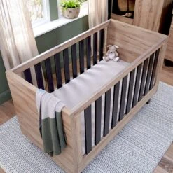 Tutti Bambini Como 3 Piece Nursery Room Set – Slate Grey/Distressed Oak -Baby Supplies tutti bambini como cot bed slate grey and distressed oak 3 scaled 1