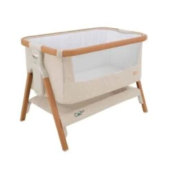 Tutti Bambini CoZee Bedside Crib – Scandinavian Walnut/Ecru