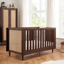 Tutti Bambini Japandi 3 Piece Room Set – Warm Walnut -Baby Supplies tutti bambini japandi cot bed warm walnut 1 1