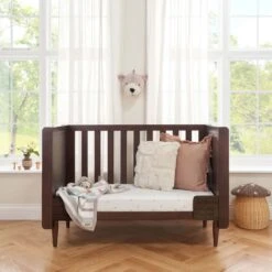 Tutti Bambini Japandi Cot Bed – Warm Walnut 31 Tutti Bambini Japandi Cot Bed – Warm Walnut -Baby Supplies tutti bambini japandi mini cot bed warm walnut 12