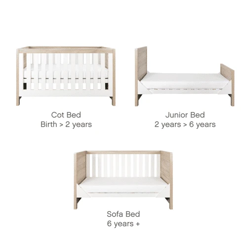Tutti Bambini Modena 2 Piece Nursery Room Set – White And Oak 8 Tutti Bambini Modena 2 Piece Nursery Room Set – White And Oak - Image 6