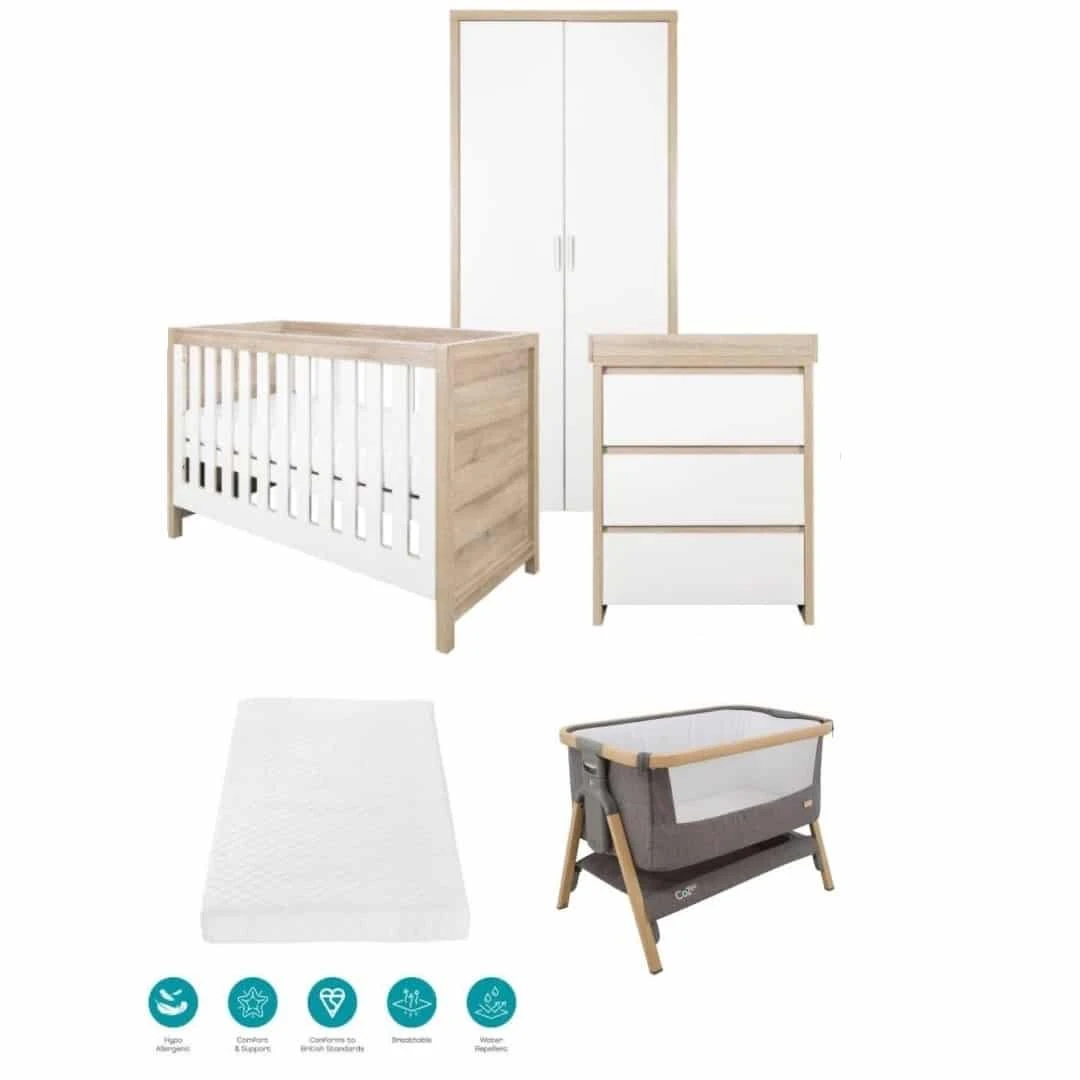 Tutti Bambini Modena Newborn Room Set Bundle – White Oak 3 Tutti Bambini Modena Newborn Room Set Bundle – White Oak