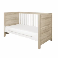 Tutti Bambini Modena Nursery Room Set Builder – White Oak -Baby Supplies tutti bambini modena cot bed side on 4