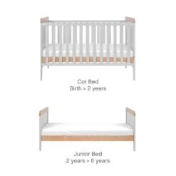 Tutti Bambini Rio 5 Piece Nursery Room Set With Toy Box- Dove Grey/Oak -Baby Supplies tutti bambini rio cot bed dove grey oak 6