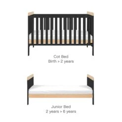 Tutti Bambini Rio 7 Piece Nursery Room Set With Shelves/Toy Box/Mattress – Slate Grey/Oak -Baby Supplies tutti bambini rio cot bed slate scaled 1 3