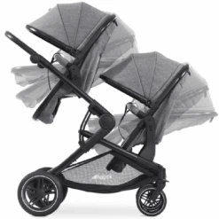 Hauck Melange Grey Atlantic Twin Stroller With Car Seat -Baby Supplies tutut 1 2