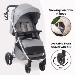My Babiie MB160 Grey Tropical Plus Pushchair -Baby Supplies tyrth