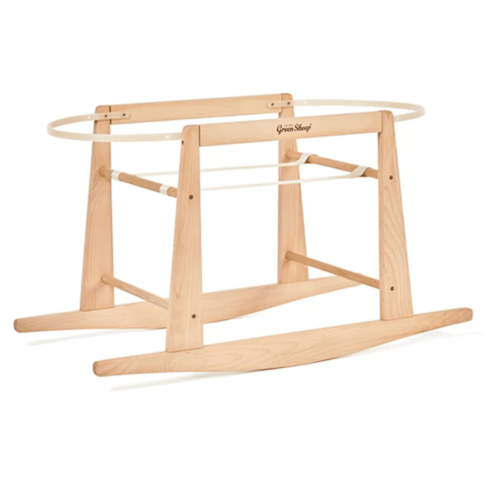 Little Green Sheep Rocking Moses Basket Stand 4 Little Green Sheep Rocking Moses Basket Stand - Image 2