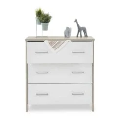 Obaby Nika Mini 3 Piece Nursery Room Set/Under Drawer – Grey Wash/White -Baby Supplies uhl