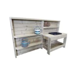 Children’s Outdoor Wooden Messy Utility Kitchen