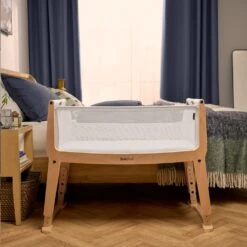 SnuzPod Studio Bedside Crib With Mattress Stockholm Natural -Baby Supplies vbdfnjky 1